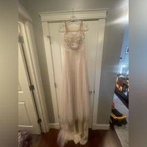 Wedding dress size 12, champagne color.